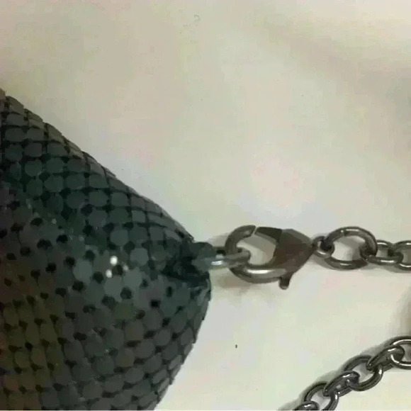 BCBG Maxazria Evening Clutch Handbag Black Metal Chain Strap. - Picture 5 of 10